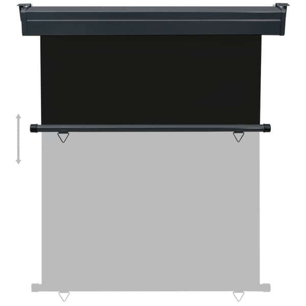 Parvekkeen sivumarkiisi 140x250 cm musta