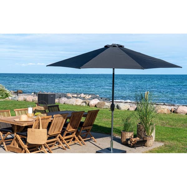 Houston parasol Ø300cm med tiltfunktion, hejs sort.
