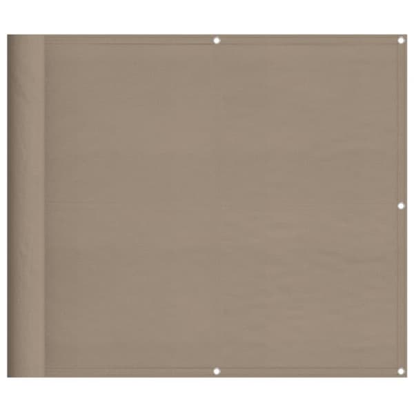 vidaXL Balkongskärm taupe 90x1000 cm 100% polyester oxford