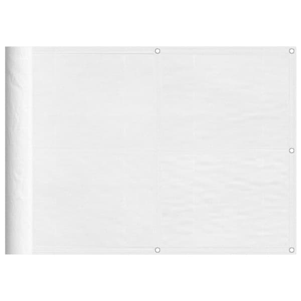 vidaXL Parvekesuoja valkoinen 75x1000 cm 100% polyesteri Oxford kangas