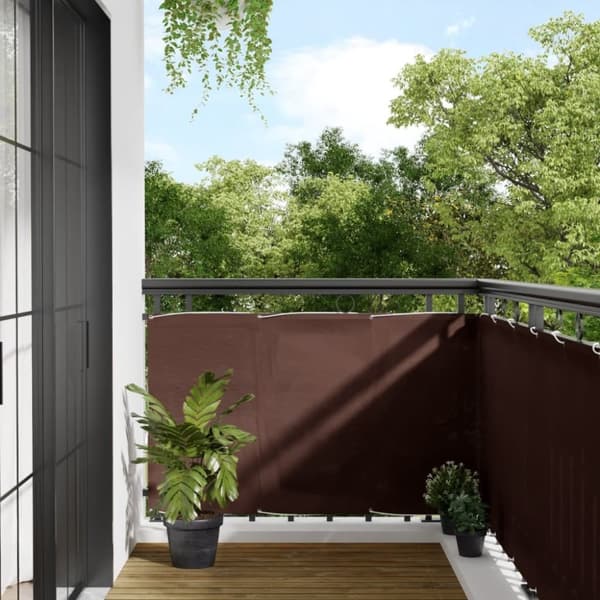 vidaXL Parvekesuoja ruskea 90x1000 cm 100% polyesteri Oxford kangas