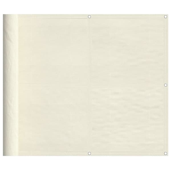 vidaXL Balkongskjerm kremhvit 90x1000 cm 100% polyester oxford