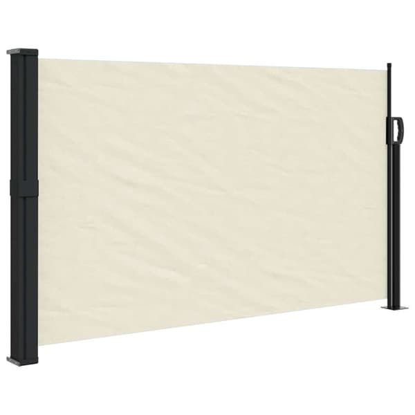 vidaXL Uttrekkbar sidemarkise kremhvit 120x500 cm