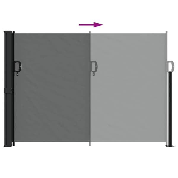 vidaXL sidemarkise 140x500 cm sammenrullelig antracitgrå