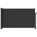 Miniatyrbilde 2 av 7: vidaXL Uttrekkbar sidemarkise 120x600 cm svart