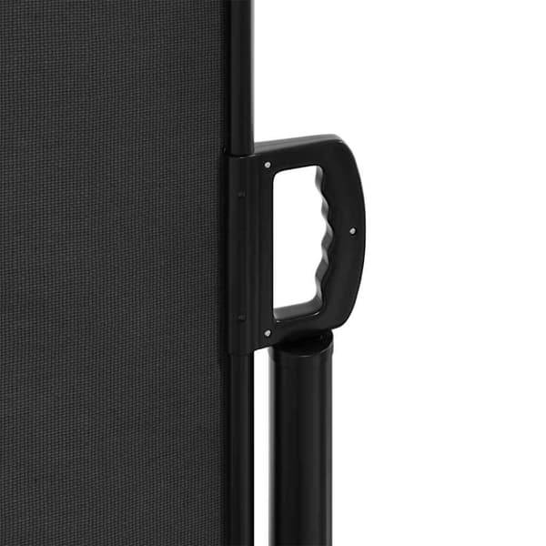 vidaXL Uttrekkbar sidemarkise 120x600 cm svart