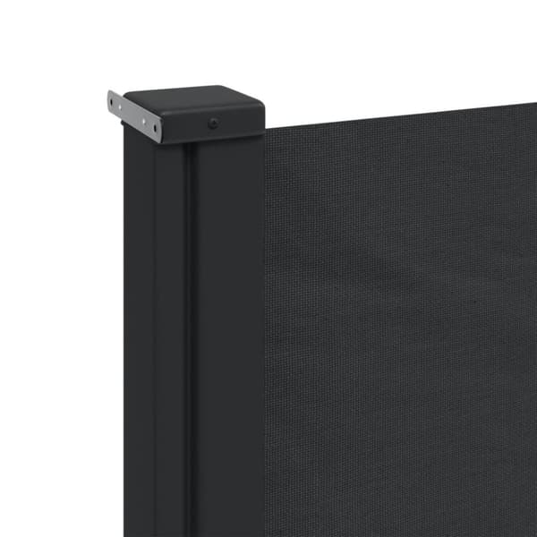 vidaXL Uttrekkbar sidemarkise 220x600 cm svart