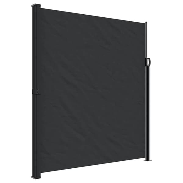 vidaXL Uttrekkbar sidemarkise 220x600 cm svart