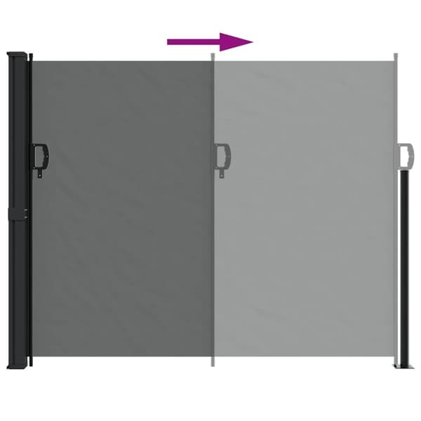 vidaXL Uttrekkbar sidemarkise antrasitt 160x500 cm