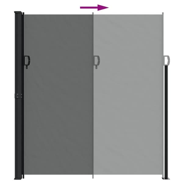 vidaXL Uttrekkbar sidemarkise antrasitt 220x500 cm