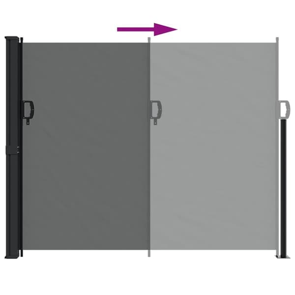 vidaXL Uttrekkbar sidemarkise 160x600 cm antrasitt