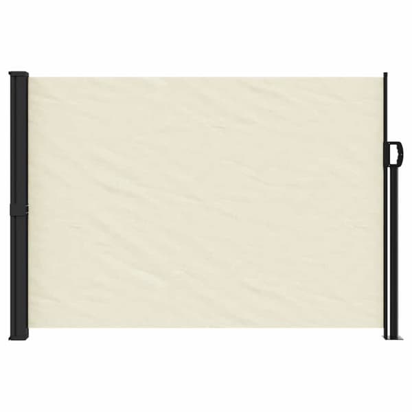 vidaXL Uttrekkbar sidemarkise kremhvit 140x500 cm