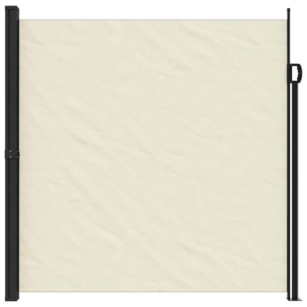 vidaXL Uttrekkbar sidemarkise kremhvit 200x500 cm