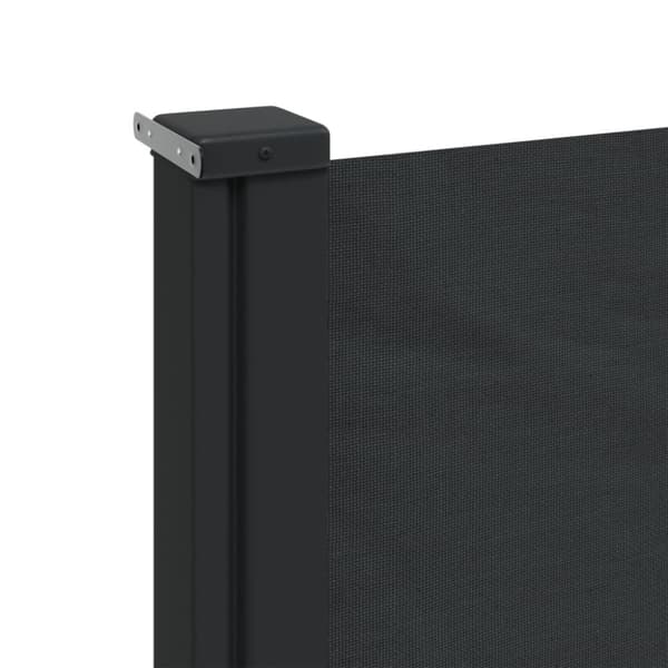 vidaXL Uttrekkbar sidemarkise 140x600 cm svart