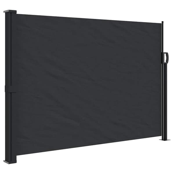 vidaXL Uttrekkbar sidemarkise 140x600 cm svart