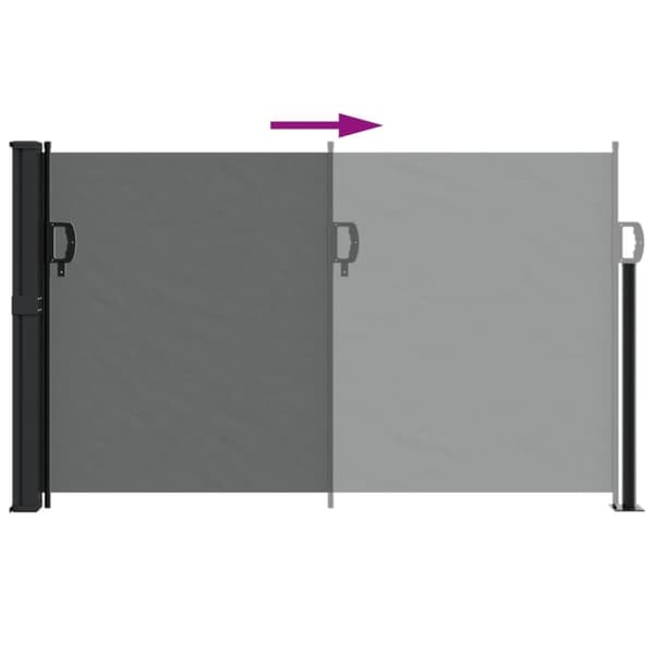 vidaXL Indragbar sidomarkis antracit 120x500 cm