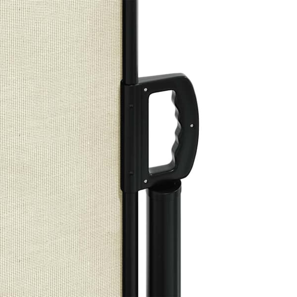 vidaXL Uttrekkbar sidemarkise kremhvit 180x500 cm