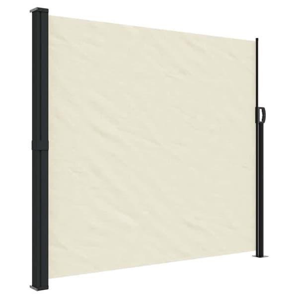 vidaXL sidemarkise 180x500 cm sammenrullelig cremefarvet