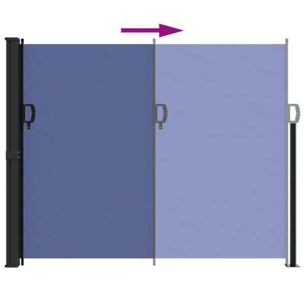 vidaXL Uttrekkbar sidemarkise 160x600 cm blå