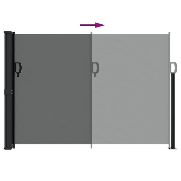 vidaXL Uttrekkbar sidemarkise antrasitt 140x300 cm