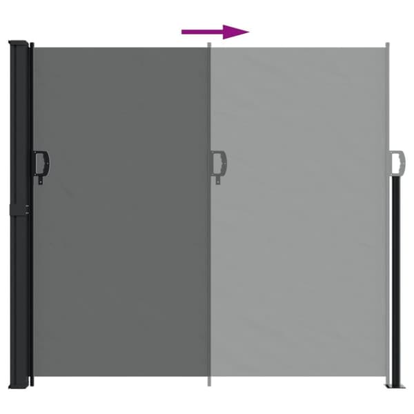 vidaXL Uttrekkbar sidemarkise antrasitt 180x500 cm