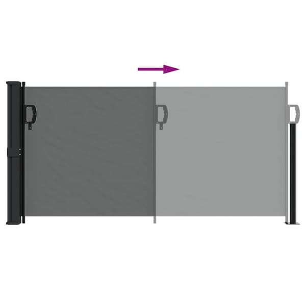 vidaXL sidemarkise 100x300 cm sammenrullelig antracitgrå
