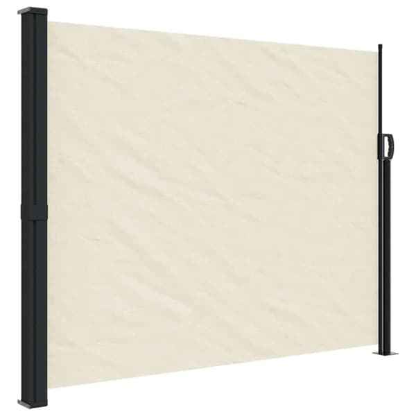 vidaXL Uttrekkbar sidemarkise kremhvit 160x500 cm