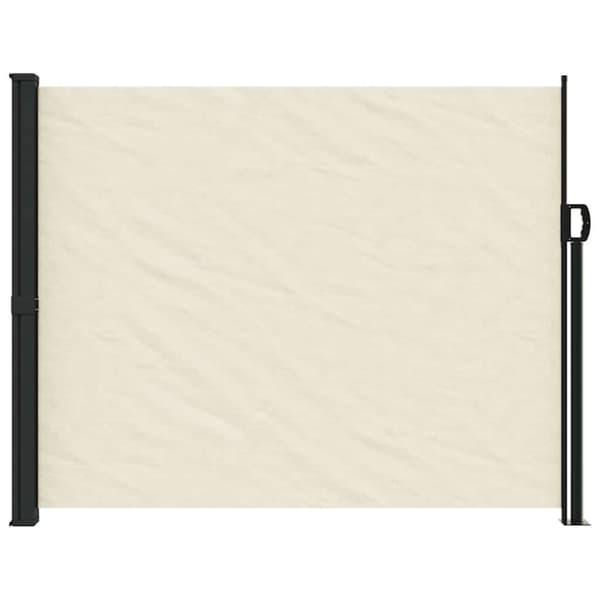 vidaXL Uttrekkbar sidemarkise kremhvit 160x500 cm