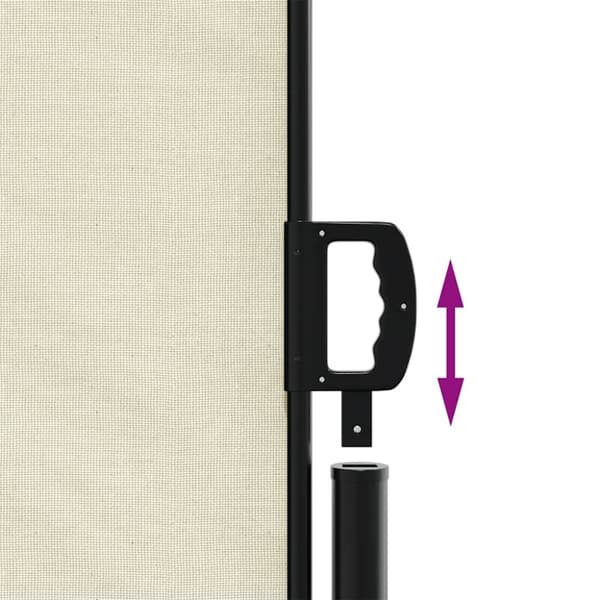 vidaXL Uttrekkbar sidemarkise kremhvit 160x500 cm