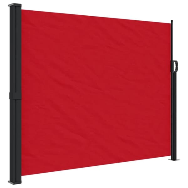 vidaXL Infällbar sidomarkis röd 160x600 cm