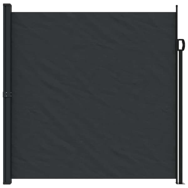 vidaXL Uttrekkbar sidemarkise svart 200x500 cm
