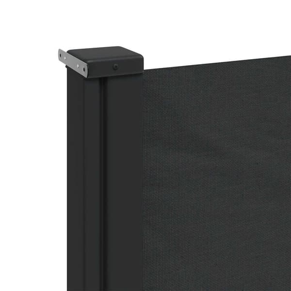 vidaXL Uttrekkbar sidemarkise svart 200x500 cm