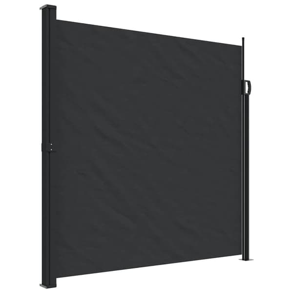 vidaXL Uttrekkbar sidemarkise svart 200x500 cm