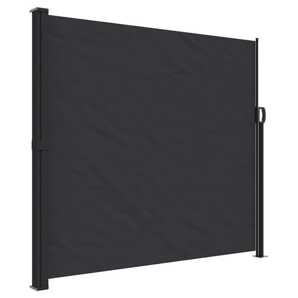 vidaXL Sisäänvedettävä sivumarkiisi musta 180x500 cm