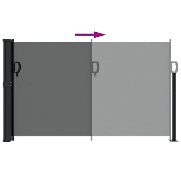 vidaXL Uttrekkbar sidemarkise 120x600 cm antrasitt