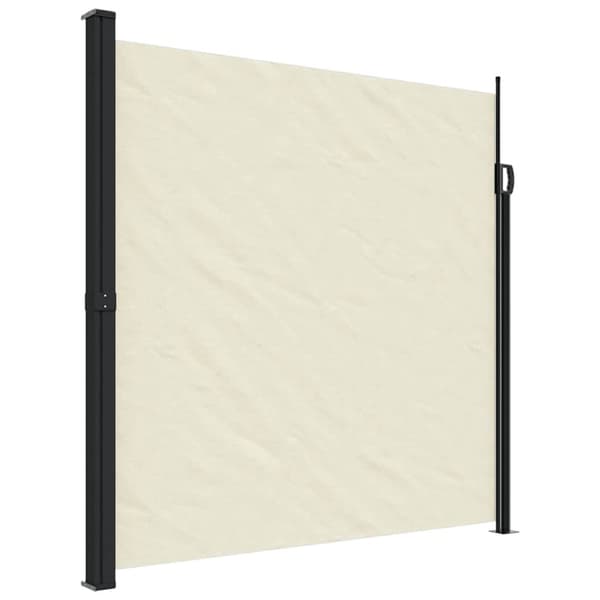 vidaXL Sisäänvedettävä sivumarkiisi kerma 200x600 cm