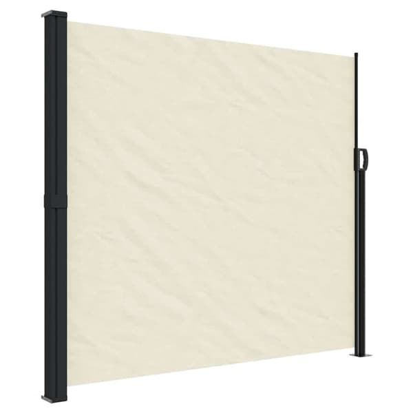 vidaXL Uttrekkbar sidemarkise 180x600 cm kremhvit