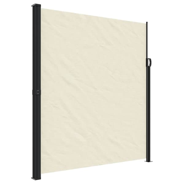 vidaXL Uttrekkbar sidemarkise kremhvit 220x500 cm