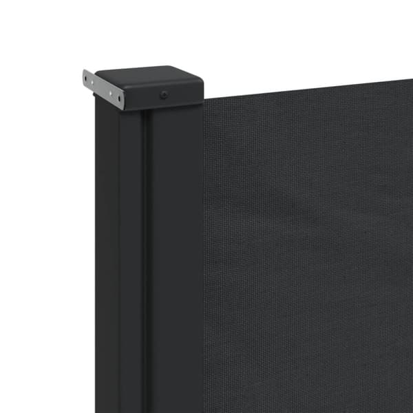 vidaXL Infällbar sidomarkis svart 100x500 cm
