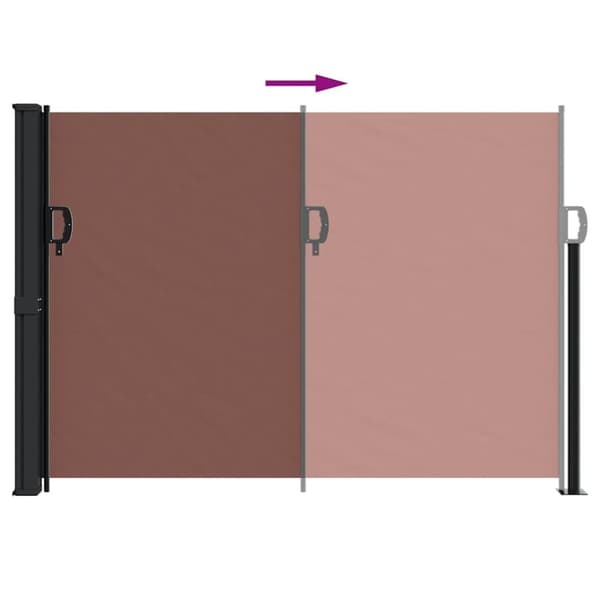 vidaXL sidemarkise 140x300 cm sammenrullelig brun