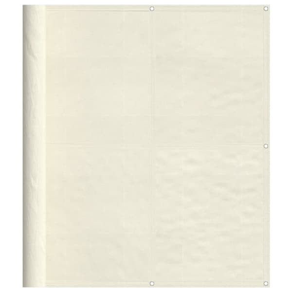 vidaXL Balkongskjerm kremhvit 120x800 cm 100% polyester oxford