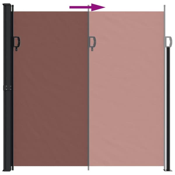 vidaXL sidemarkise 200x500 cm sammenrullelig brun
