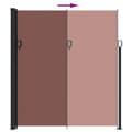 Miniatyrbilde 5 av 10: vidaXL Uttrekkbar sidemarkise brun 220x300 cm