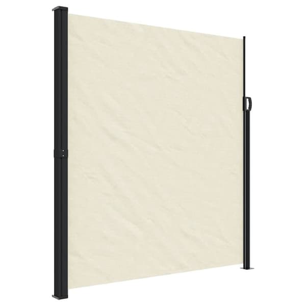 vidaXL Uttrekkbar sidemarkise kremhvit 220x300 cm