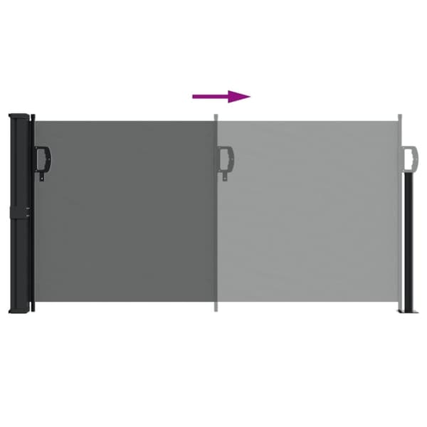 vidaXL Sisäänvedettävä sivumarkiisi antrasiitti 100x500 cm