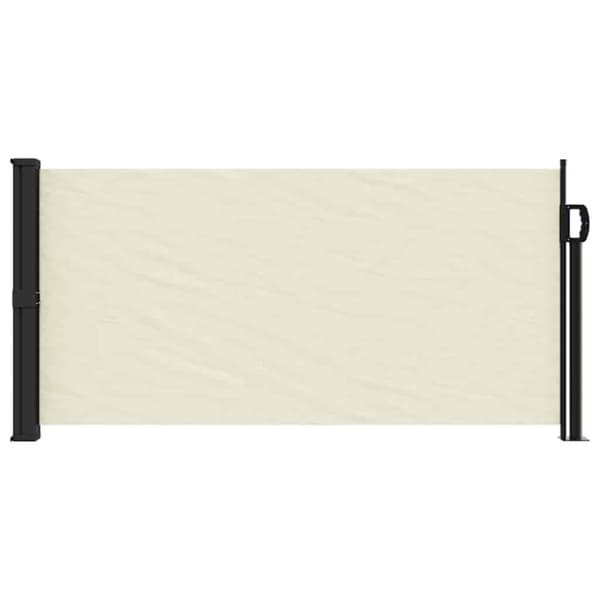 vidaXL sidemarkise 100x500 cm sammenrullelig cremefarvet