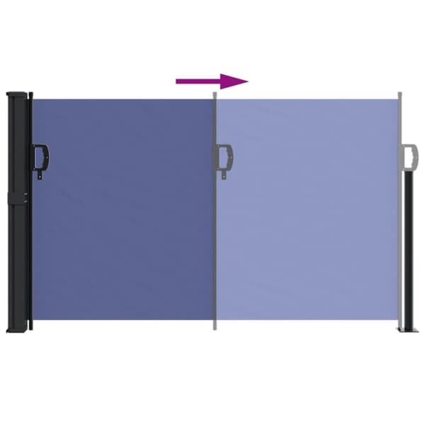 vidaXL sidemarkise 120x500 cm sammenrullelig blå