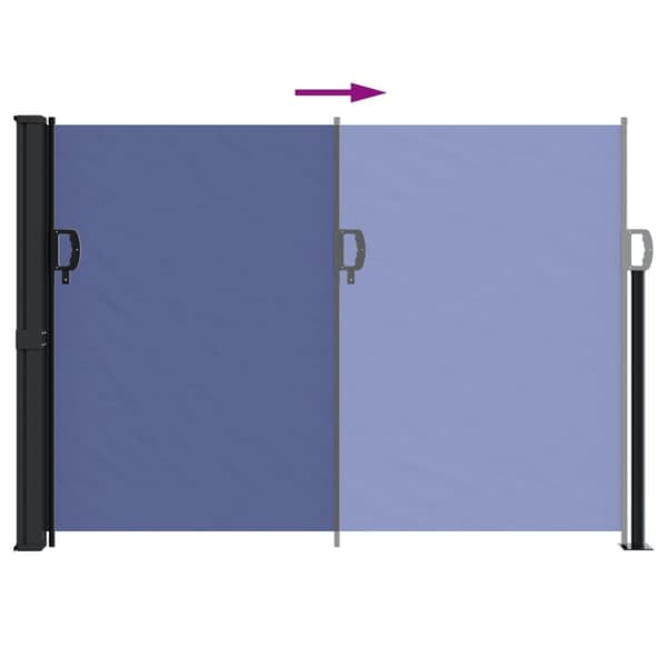 vidaXL Uttrekkbar sidemarkise blå 140x300 cm