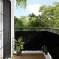 Miniatyrbillede 1 af 6: vidaXL altanafskærmning 90x700 cm 100 % polyester sort