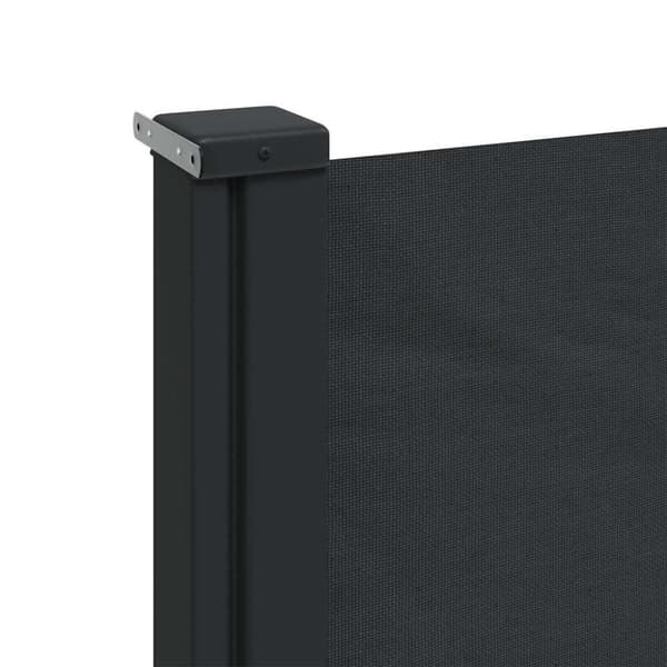 vidaXL Uttrekkbar sidemarkise svart 220x500 cm
